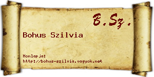 Bohus Szilvia névjegykártya